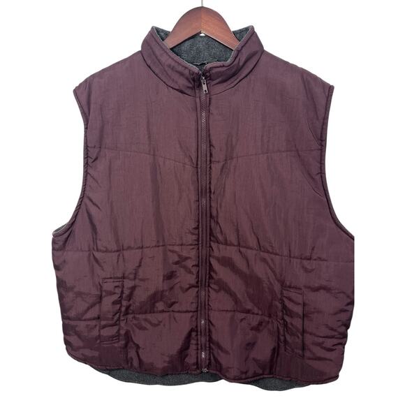 Naturalife Vest Men's XXL Burgundy Fleece Lined Outdoor Nature Hiking Heritage - Picture 4 of 10